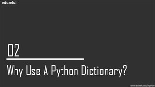 What is Dictionary In Python? Python Dictionary Tutorial | Edureka | PPT