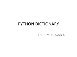 Python dictionary | PPT