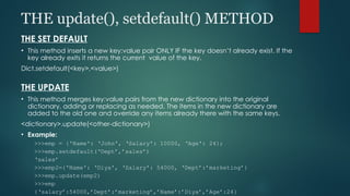 PYTHON DICTIONARY ppt by school studeents.pptx