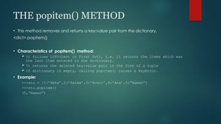 PYTHON DICTIONARY ppt by school studeents.pptx