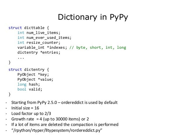 Python dictionary : past, present, future