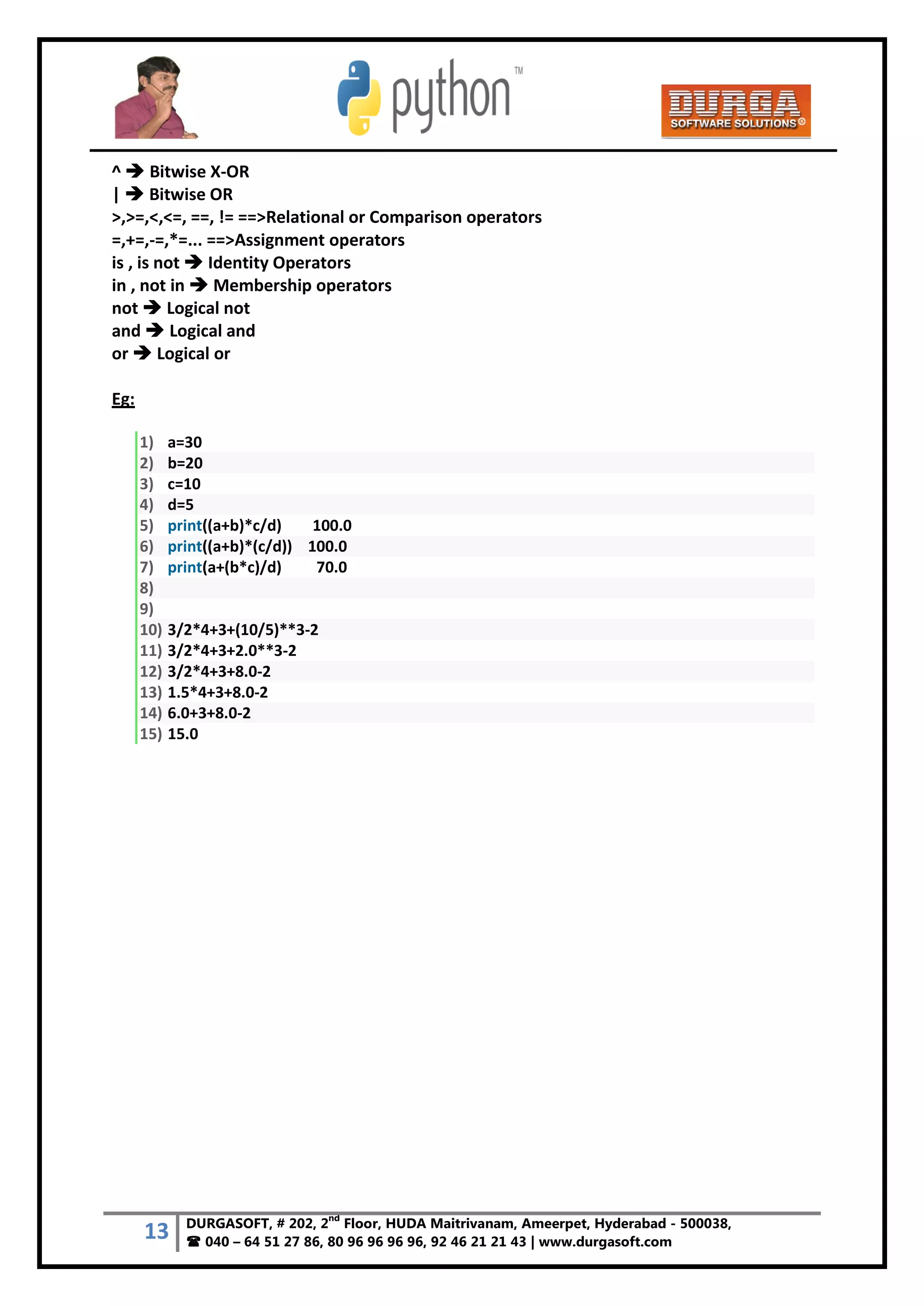 Python Notes Pdf – Python Programming Tutorial – OEBGCL