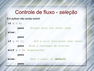 'Abrangência' de listas – List comprehension 