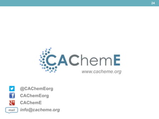 @CAChemEorg 
CAChemEorg 
CAChemE 
mail info@cacheme.org 
www.cacheme.org 
24 
