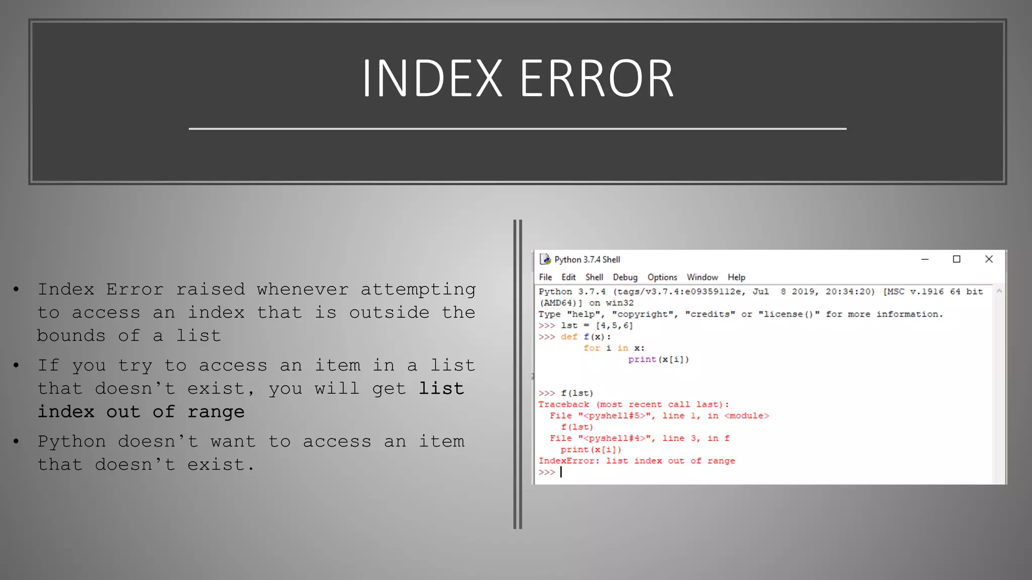 Python error handling | PPT