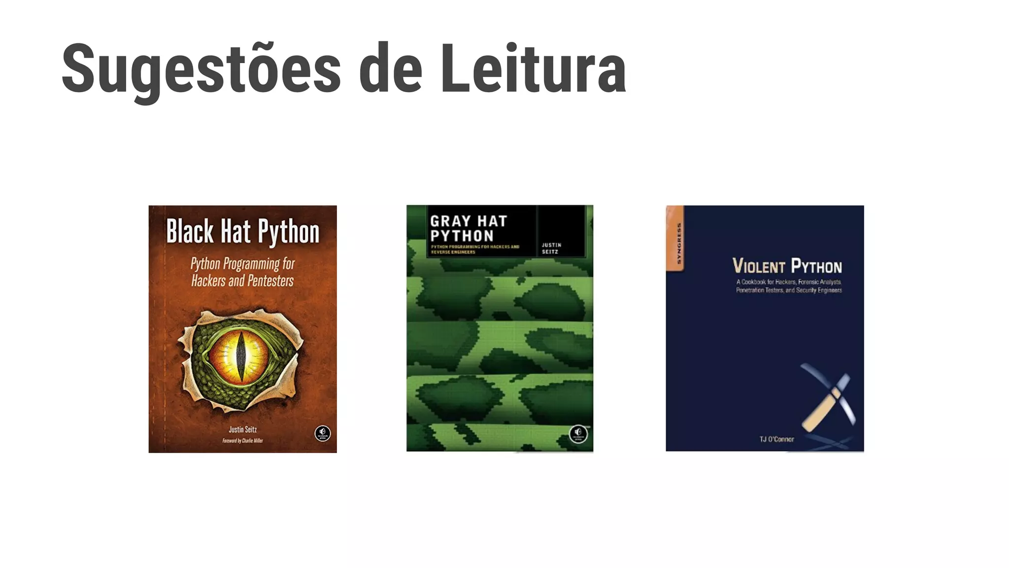 Sugestões de Leitura
 