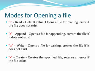 Python files / directories part15 | PPT