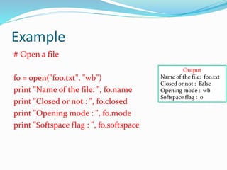 Python files / directories part15 | PPTX | Operating Systems | Computer ...