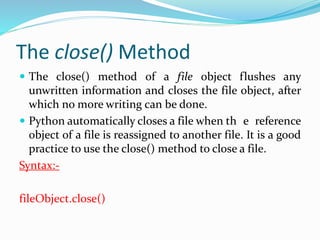 Python files / directories part15 | PPTX