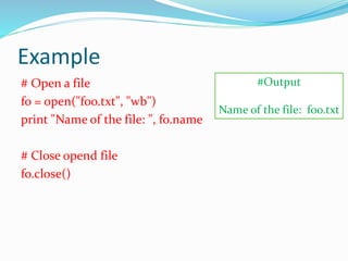 Python files / directories part15 | PPTX | Operating Systems | Computer ...