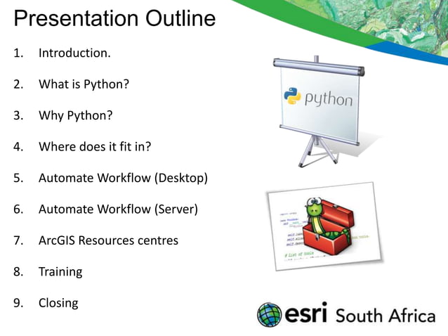 Esri South Africa Python for Everyone | PPT