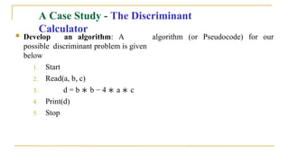 Python first year btech Algorithmic thinking with python | PPTX