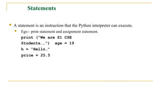 Python first year btech Algorithmic thinking with python | PPTX
