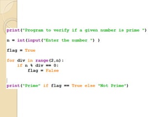 Python Flow Control | PPT