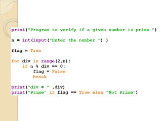 Python Flow Control | PPT