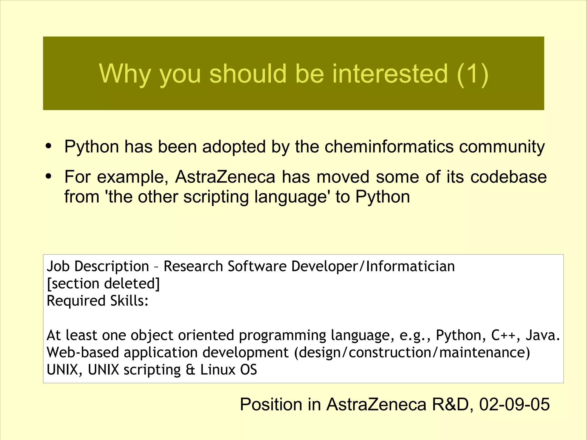 Python for Chemistry | PPT