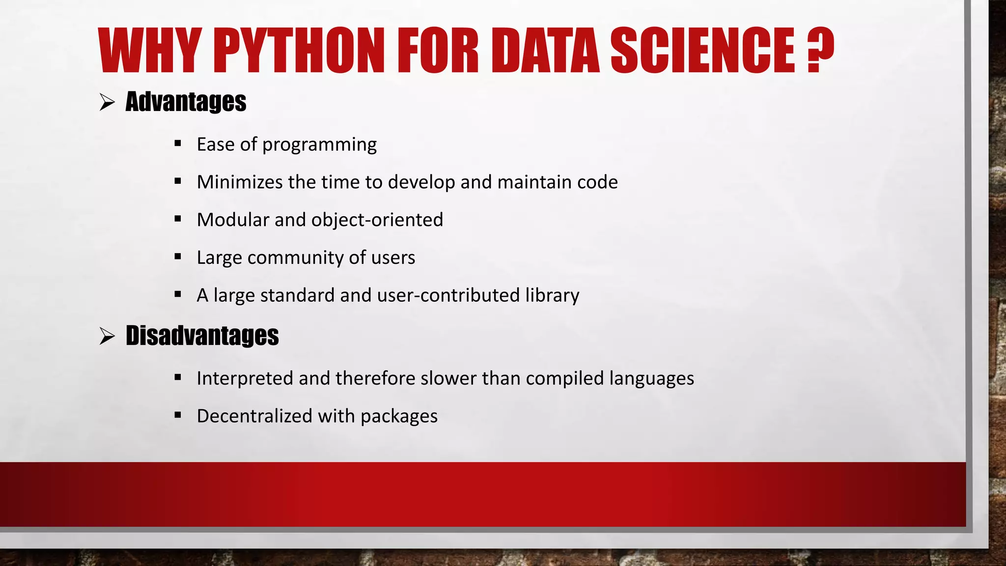 Python for data science | PPTX