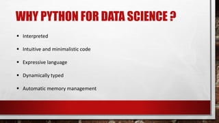 Python for data science | PPT
