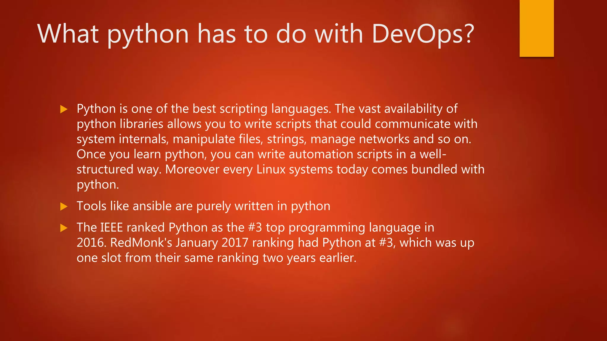 Python for DevOps use | PPT