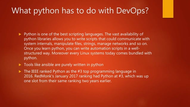 Python for DevOps use | PPTX
