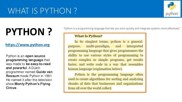 Python for dummies