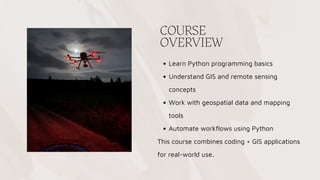1. geospatial development using python | python... Python for GIS Course Automate Geospatial Analysis with Coding Skills | PDF