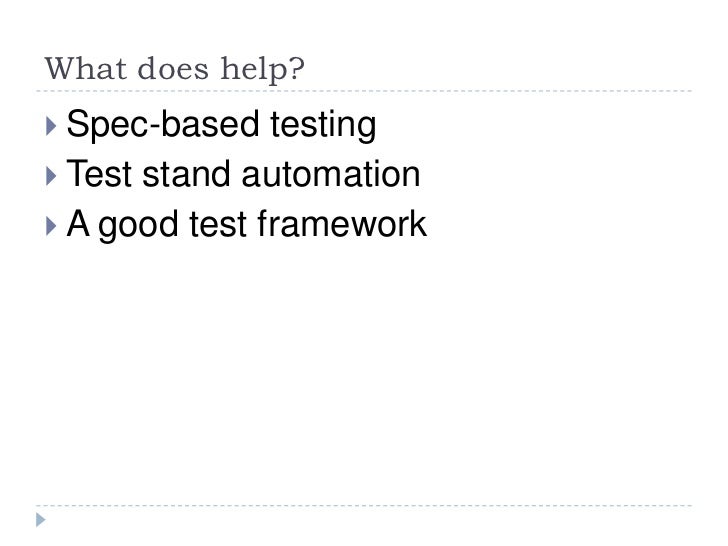 proper test framework Python Test Automated Frameworks Hardware for Verification