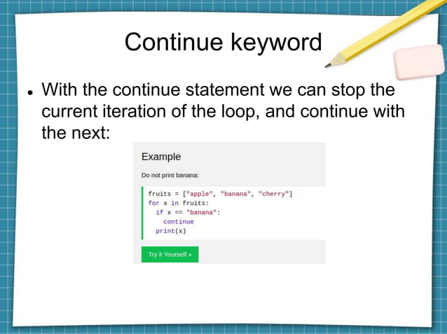 Python for loop | PPT