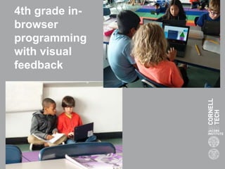4th grade in-
browser
programming
with visual
feedback
 