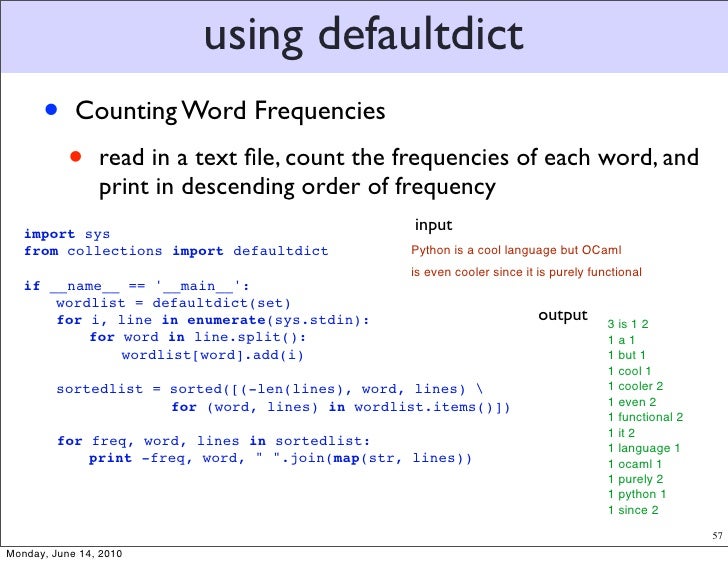 Python for text processing