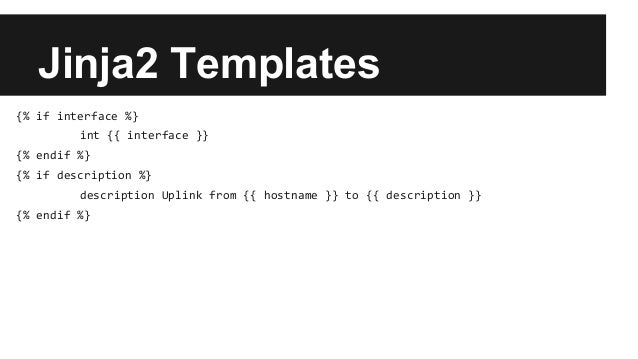 jinja2 template python for the network jinja2 template python for the network