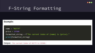 Python for Traders - Introduction to Python for Trading | PPTX