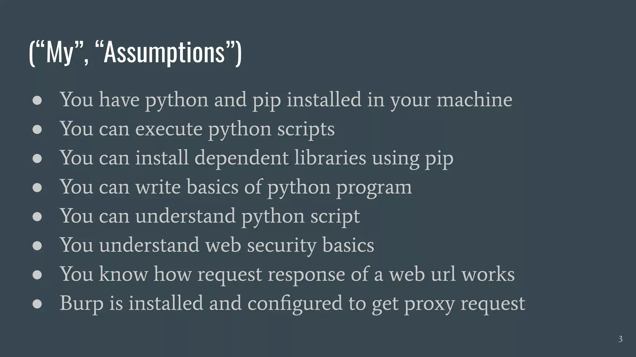 Python for web security - beginner | PPT