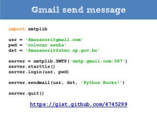 Gmail send message




https://gist.github.com/4745299
 