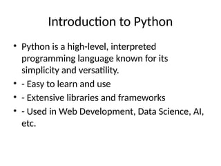 Python_Full_Course_Presentaerertionpptxsre | PPT