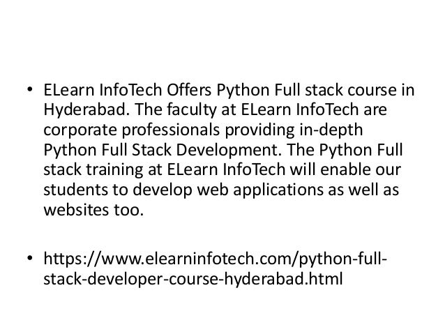 Python Full stack course in Hyderabad.pptx | Web Development | Internet