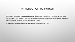 PYTHON FULL STACK DEVELOPMENTtttttttttttt | PPTX