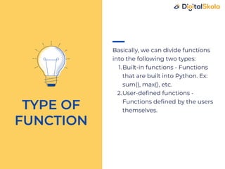 Python Function and Looping | PPT