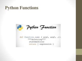 Python Functions
 