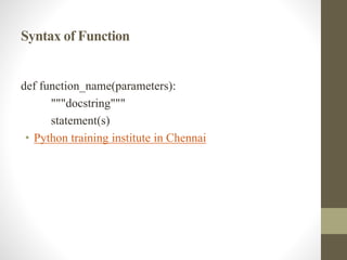 Python functions | PPT