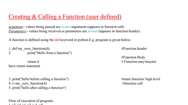 Python functions | PPT