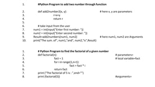 Python functions | PPT