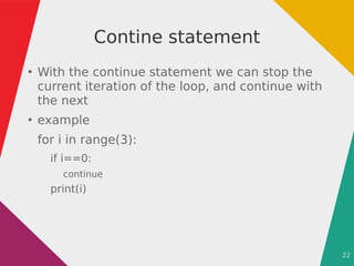 Python functions and loops | PPT