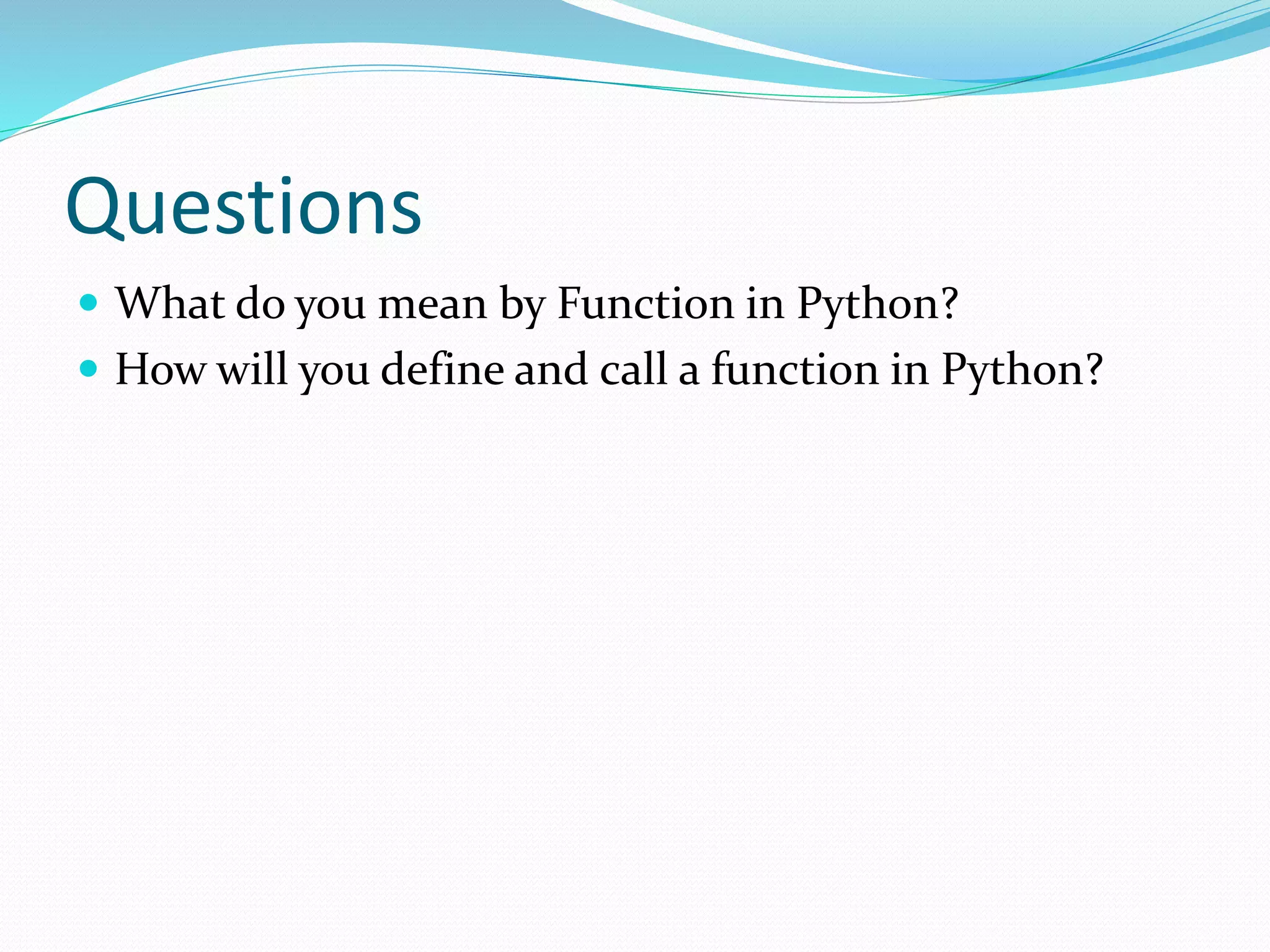 Python functions part10 | PPT