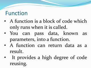 Python functions part10 | PPT