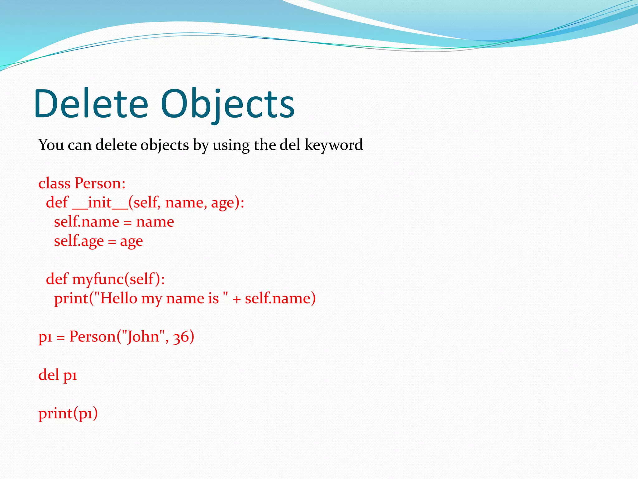 Python Classes and Objects part14 | PPT