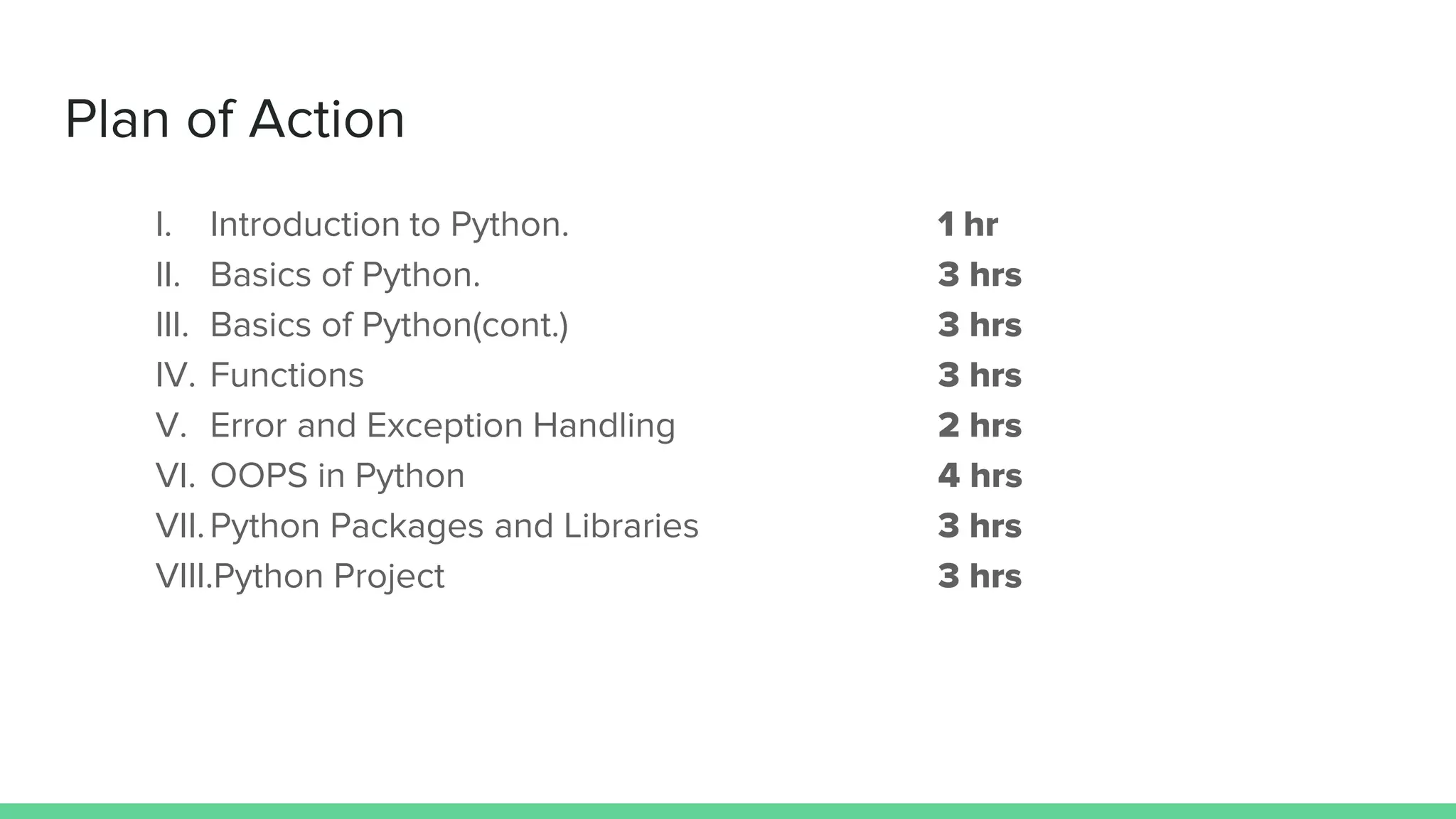 Python fundamental course curriculum | PPT