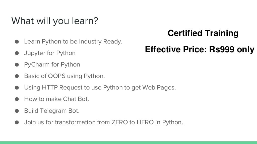 Python fundamental course curriculum