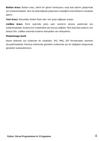 PYTHON GÖRSEL PROGRAMLAMA ile 12 UYGULAMA.pdf