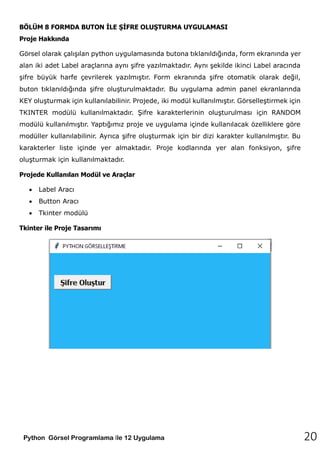 PYTHON GÖRSEL PROGRAMLAMA ile 12 UYGULAMA.pdf
